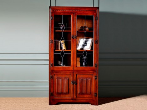 Old Charm OC 2664 Bookcases (leaded light top)