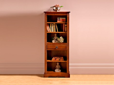 Old Charm OC 2794 Narrow bookcase with drawer