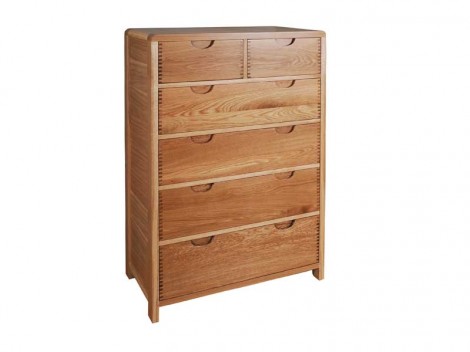ERCOL Bosco Bedroom Range 6 drawer tall chest
