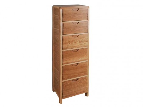 ERCOL Bosco Bedroom Range 5 drawer wide chest
