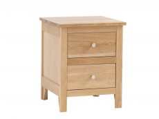Oak Bedroom range 2 drawer bedside