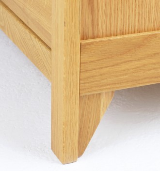 Oak Bedroom range 1 drawer open bedside