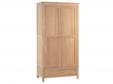 Oak Bedroom range double wardrobe with drawer
